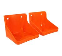 Beatifufu 2pcs Sturdy Red Pp Salt Block Holder for Horses and Sheep, Easy to Assemble Cylinder-shaped Salt Lick Rack Suitable for Livestock Farm Feeding