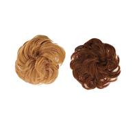 Beatifufu 2pcs Synthetic Hair Bun Ropes for Women Curly Hair Buns Ponytail Extensions for Updos Braids Easy Volume Fullness for All Occasions