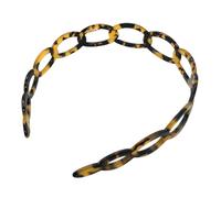 Beatifufu 2pcs Tortoise Shell Hairbands with Teeth Design Hollow Out Headpiece for Women Party Dating Accessories Stylish Hair Jewelry Random Color