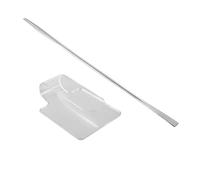 Beatifufu 2pcs Transparent Acrylic Makeup Spatula Color Mixing Palette with Comfortable Grip for Foundation Nail Art and Cosmetic Application Easy to Clean and Reusable