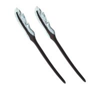 Beatifufu 2pcs Vintage Plume Shape Hair Sticks Elegant Handmade Wooden Hairpin for Bun Styling Retro Chinese Accessory for Women for Daily Wear and Special Occasions