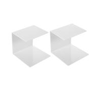 Beatifufu 2pcs White Eyelash Extension Storage Shelf Multifunctional Lash Extension Tool Holder Lightweight Portable Plastic Display Stand for Beauty Salons Home Use