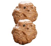 Beatifufu 2pcs Wooden Hand Massage Balls Palm Massage Handballs for Hand Exercise and Stress Relief Traditional Peach Wood Material Suitable for Relaxation