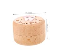 Beatifufu 2pcs Wooden Tooth Storage Box Small Keepsake Case for Boys Minimalist Design for Teeth Hair Locks Jewelry Preservation Elegant Nursery Organizer