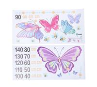 Beatifufu 2sheets Boys and Girls Growth Chart Height Decal Removable Wall Stickers for Nursery Living Room Boy Girl Room Colorful Easy to Install Fun Height Measurement for
