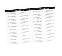 Beatifufu 2sheets Hair-like Simulation Eyebrow Stickers of Artificial Eyebrow Patches for Easy Makeup Application for Women Sparse No