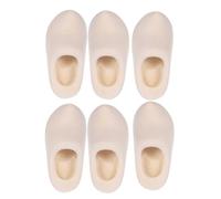 Beatifufu 3 Pairs Mini Wooden Doll House Shoes Smooth Surface Dutch Clogs Craft Accessories for Dollhouse Decor Sturdy Wood Blanks for DIY Painting and Model Making