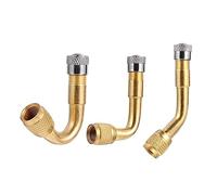 Beatifufu 3 Pcs Copper Tyre Stem Extension Adapters Bend Tire Extenders Fit Car Motorcycle Truck Standard Valves Easy Inflation Access