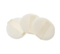 Beatifufu 3 Pcs Ultra Soft Short Plush Powder Puff for Face and Body Dusting Fluffy Cotton Surface with Satin Band Comfortable Makeup Sponge for Women and White