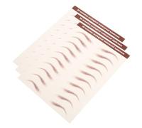 Beatifufu 3 Sheets Eyebrow Stickers Brown Simulation Hair Like Design Easy Application Lazy Eyebrow Shaping Grooming Stickers for Natural Defined Look