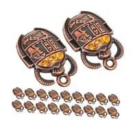 Beatifufu 30pcs Egyptian Scarab Charms with Crystal Inlay Beetle Pendants for DIY Jewelry Making Stylish Plated Accessories for Bracelets Necklaces Crafts Beetle Jewelry Charms