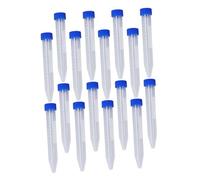 Beatifufu 30pcs Graduated Plastic Test Tubes with Screw Caps Leak Sample Containers for Laboratory Experiments Biochemistry Molecular Biology Use