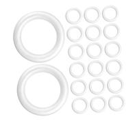 Beatifufu 36pcs White Foam Circles for Crafts DIY Wreath Forms Lightweight Polystyrene Rings for Christmas Holiday Floral Projects Indoor Outdoor Decorations