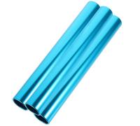 Beatifufu 3Pcs Aluminum Alloy Baton Relay Baton for School Sports Race Tool Safe Easy to Pass