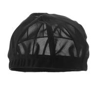 Beatifufu 3pcs Black Mesh Dome Wig Caps for Wigs Elastic Band Suitable for Most People and Hair Accessories