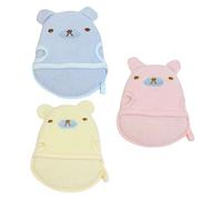Beatifufu 3Pcs Cartoon Animal Bath Mitts Soft and Quick Drying Exfoliating Gloves for Children's Bath Time and Easy Cleaning