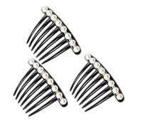 Beatifufu 3pcs Crystal Hairpin Headband Elegant Wedding Hair Accessories Non-slip Hair Combs for Women