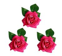 Beatifufu 3pcs Hawaiian Rose Hairpin Light Red Flower Clips for Women for Weddings Festivals and Beach Parties Elegant Artificial Hair Accessories for Travel and Celebrations