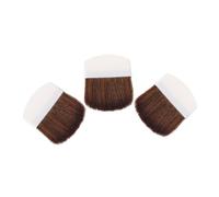 Beatifufu 3pcs Mini Makeup Brush Compact Powder Foundation Blush Highlighter Brushes for Effortless Makeup Application Short Handle Design for and Daily Use