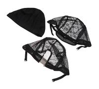 Beatifufu 3pcs Multi-functional Net Wig Cap Breathable and Stylish Hair Care Tool for Women and Men for Parties and Everyday Use Includes U-type and Lace Mesh Designs