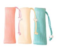 Beatifufu 3pcs Multi-layer Soap Foaming Pouches Exfoliating Mesh Soap for Shower Bath and Creation