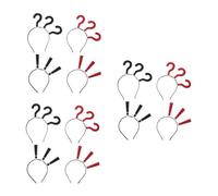 Beatifufu 3pcs Question Mark Hair Band Non Slip Headbands for Women Punctuation Design Party Accessories Comfortable Eyecatching Head Wraps for Daily Wear and Festivals