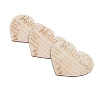 Beatifufu 3pcs Wooden Name Sign Birth Announcement Grows for Boys and Girls Room