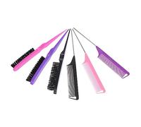 Beatifufu 3Sets Hair Coloring Comb Flexible Hairstyling Tools for Easy Dye Application Professional Hairdressing Supplies for Salon Home Use Includes Teasing Brush Rat Tail Comb