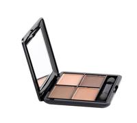 Beatifufu 4 Colors Matte Eyeshadow Palette Mirror and Sponge, Warm Brown Tone Makeup Eye Shadow for Daily Wear