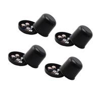 Beatifufu 4 Sets Dice Cup Set with 5 Dice, Abs Black Shaker Cup with Lid, Anti-cheating, Broken-resistant, for Ktv and Bar Party Games