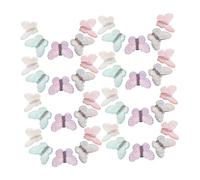 Beatifufu 40pcs Butterfly Hair Clips Mini Non-slip Side Bangs Barrettes for Women Glitter Plastic Clips for Quick Styling Updos in Blue Transparent Purple Pink Gray