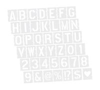 Beatifufu 42pcs Reusable Letter Number Stencil Kit Pet Alphabet Symbols for Crafts Halloween Decorations Clothes Fabric DIY Wood Wall Rock Painting