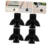 Beatifufu 4pcs Anti-Skid Walking Stick Crutch Tips Replacement Foot Pads for Hiking Poles Fit for Outdoor Trekking Snowshoeing Mountaineering Accessories