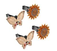 Beatifufu 4pcs Car Vent Clip Aromatherapy Diffuser with Rhinestone Butterfly Sunflower Charms Elegant Auto Air Outlet Perfume Clips for Vehicle Interior Decoration and Fresh Scent Diffusion