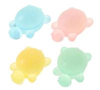 Beatifufu 4Pcs Cute Turtle Shaped Handmade Soap Bars with Essential Oils, Gentle Body and Hand Wash for Boys Teens, Portable Cartoon Animal Soap for Bath and Travel
