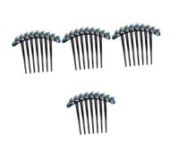 Beatifufu 4pcs Fashion Rhinestone Hairpin Comb Anti-skid Hair Fork for Women and Girls Stylish Water-resistant Accessory for Long Hair for Various Occasions Durable and Easy to Use