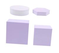Beatifufu 4pcs Geometric Foam Blocks Durable Polystyrene Cubes for DIY Crafting Painting Sculpting Photography Props and Home Decoration with Blank Surface for Artistic Expression