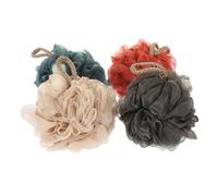 Beatifufu 4Pcs Large Dual-Color Bath Loofah Sponge Soft Mesh Body Scrubber with Absorbent Sponge Exfoliating Shower Puff for Bathroom Supplies Comfortable Gentle Care Random Color