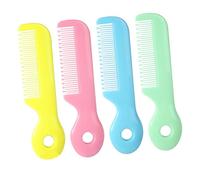 Beatifufu 4pcs Newborn Hair Comb Set for Babies and Girls round Teeth Design Abs Material Detangles Hair and Massages The Scalp for Baby Shower