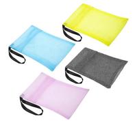 Beatifufu 4pcs Nylon Foaming Soap Bag Mesh Exfoliating Soap Pouch for Homemade Bathing Storage for Shower and Travel