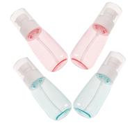 Beatifufu 4pcs Portable U-shaped Cosmetic Bottles for Travel Empty Shampoo and Lotion Containers Lightweight Toiletries and Makeup Random Colors