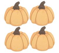 Beatifufu 4pcs Pumpkin Vegetable Design Cellulose Sponge Heavy Duty Dishwashing Scouring Pads Multipurpose Cleaning Scrubbers for Kitchen Bathroom Fast Drying
