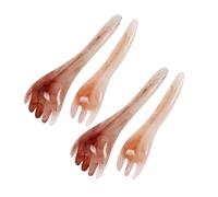 Beatifufu 4pcs Resin Head Massage Brush and Scraping Comb Three and Five Pronged Manual Scalp Massager for Deep Relaxation Scalp Health Hair Root Stimulation Portable for Home Office Travel