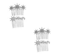 Beatifufu 4pcs Rhinestone Hair Comb Clip for Girls Women Bridal Wedding Hair Accessories Comb Teeth Design Headpiece for Girls