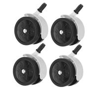 Beatifufu 4PCS Stroller Wheels Silent Swivel Stem Casters with Straight Insert Socket Easy Installation Removable Replacement for Front Back Pram Walker Trolley