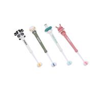 Beatifufu 4pcs Three-Sided Soft Bristle Toothbrush for Aged with Easy-Grip Handle Gentle Sensitive Gums Cute Design Encouraging Healthy Brushing Habits