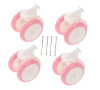 Beatifufu 4pcs Toddler Walker Wheel Replacement Assembly for Baby Push Walker Universal Plastic Wheels with Screws Pink Accessories for Infant Learning Stroller