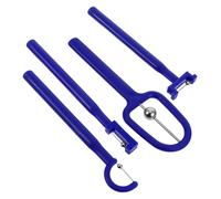 Beatifufu 4pcs Tongue Tip Exercise Tools Blue for Speech Therapy Oral Muscle Training Tongue Lateralization and Elevation Enhancer Lightweight Portable Trainer for Adults Jaw Stability and