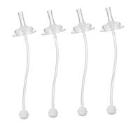 Beatifufu 4pcs Wide Mouth Spout for Learn to Drink Cup Silicone Bottle Straw for Boy Girl Milk Cup and Drinking Bottle Sucker