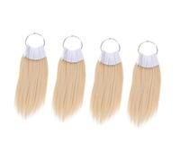 Beatifufu 4sets Hair Rings Human Hair Testing Samples Extensions Salon Hair Styling Training Supplies 30pcs*4